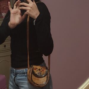 Brown Leather Crossbody Bag